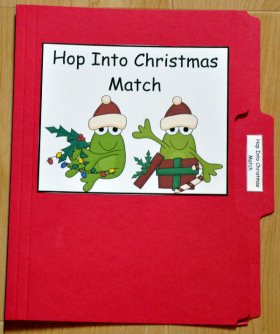 Hop Into Christmas Match File Folder Game