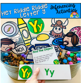 "Hey Riddle Riddle" Letter Y Activities for the Sensory Bin