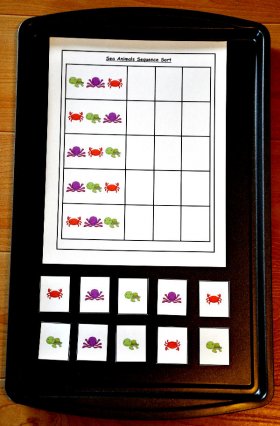 Sealife Sequence Cookie Sheet Activity