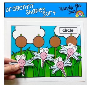 Dragonflly Shapes Sorting Mats