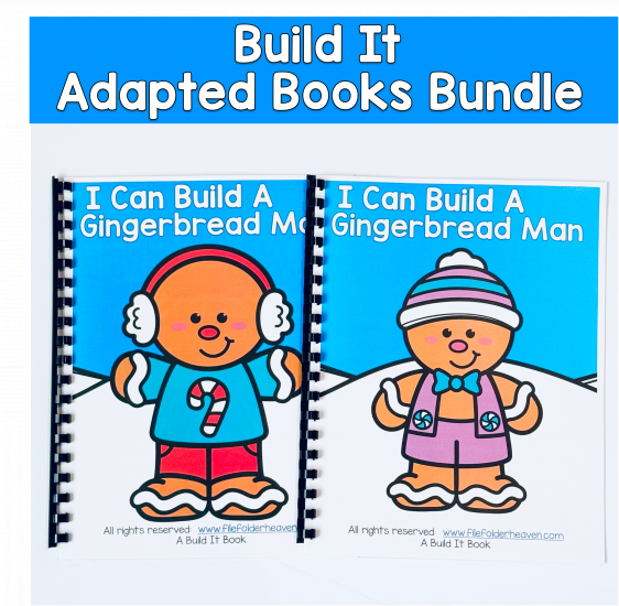 Build It Adapted Books Mini-Bundle: Gingerbread Man Theme