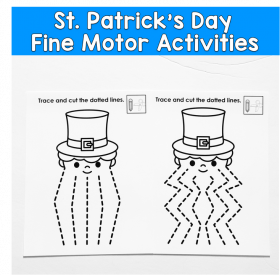 Leprechaun Tracing And Cutting Activities, St. Patrick's Day