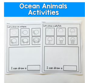 Ocean Animals Directed Drawing