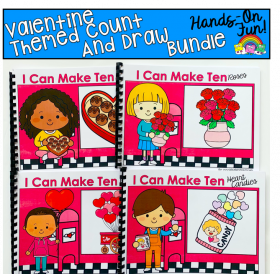 "I Can Make Ten" Valentine's Day Count And Draw Books Bundle