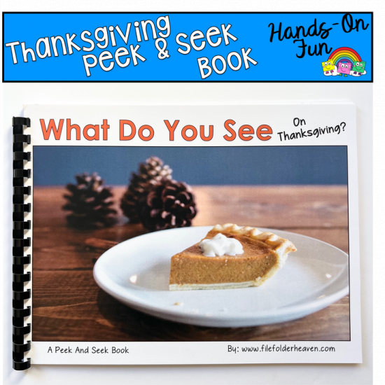 Thanksgiving Peek And Seek Book (With Real Photos)