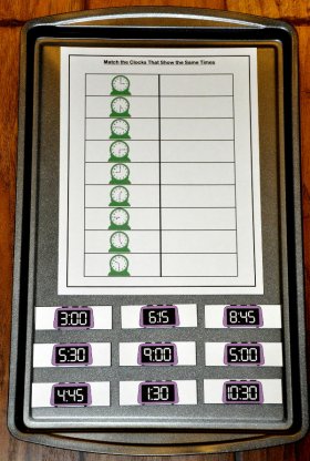 Match the Times Cookie Sheet Activity I