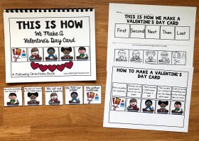 Sequencing Adapted Book: "How to Make a Valentine's Day Card"