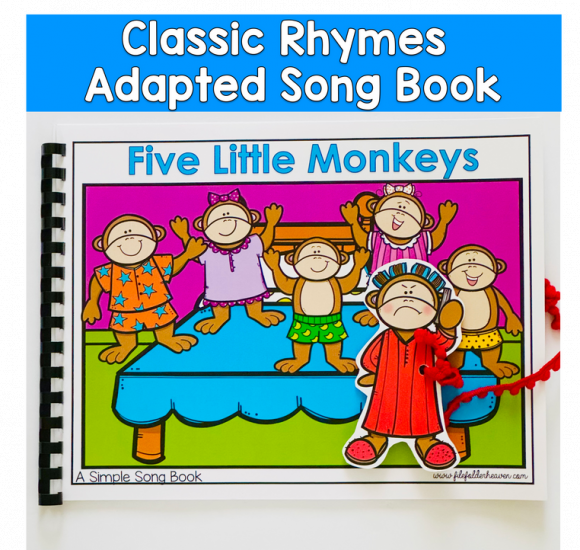 Five Little Monkeys Jumping On The Bed Adapted Song Book