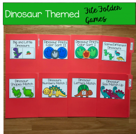 Dinosaur File Folder Games Mini-Bundle