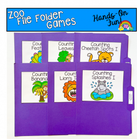 Zoo Counting File Folder Games