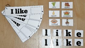 "I Like Fall" Sight Word Flipstrips