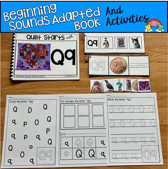 \"Quilt Starts With Q\" (Beginning Sounds Adapted Book)