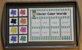 Clover Color Words Cookie Sheet Activity