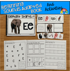 "Elephant Starts With E" (Beginning Sounds Book And Activities)
