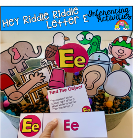 "Hey Riddle Riddle" Letter E Activities For The Sensory Bin