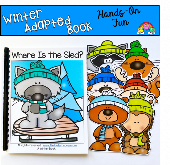Winter Adapted Book: \"Where Is The Sled?\"