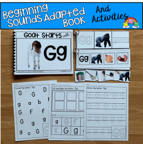 "Goat Starts With G" (Beginning Sounds Adapted Book )