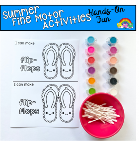 Summer Fine Motor Q-Tip Activities