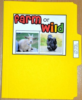 Farm Animals or Wild Animals Sort File Folder Game (Real Photos)