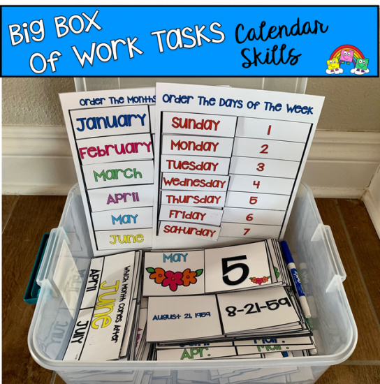 Big Box of Work Tasks: Calendar Skills Edition