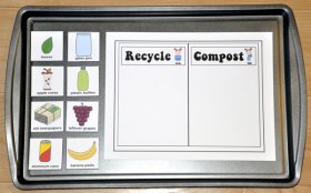 Earth Day: Recycle or Compost Sort Cookie Sheet Activity