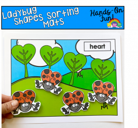 Ladybugs Shapes Sorting Mats