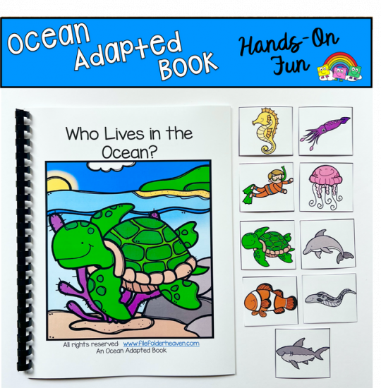 Who Lives in the Ocean Adapted Book and Vocabulary Activities