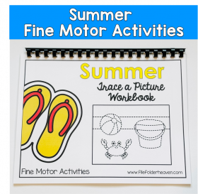 Summer Tracing Workbook And Worksheets, Summer Fine Motor Tasks