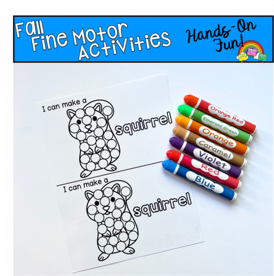 Fall Fine Motor Dot Marker Activities