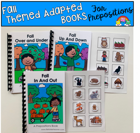 Fall Prepositions Adapted Books