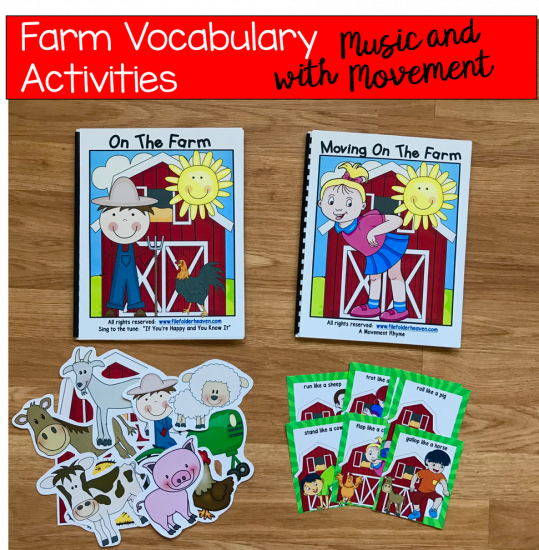 \"On the Farm\" Adapted Song Books (With Music and Movement)