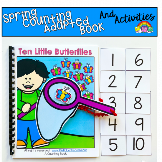 Spring Adapted Book And Activities: \"Ten Little Butterflies\"
