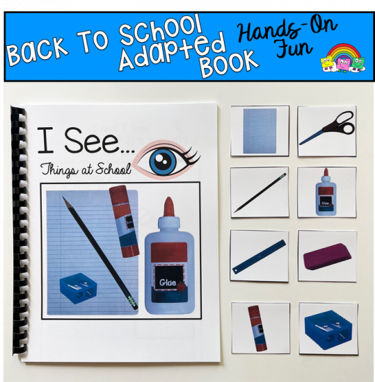 \"I See\" Things At School Adapted Book (w/Real Photos)