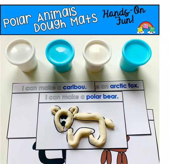 Polar Animals Dough Mats