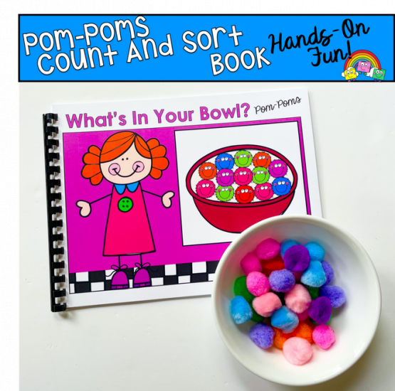 Pom-Poms Count And Sort Activity Book
