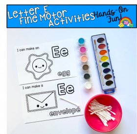 Letter E Fine Motor Q-Tip Painting