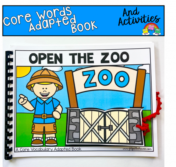 Core Words Adapted Book: Open The Zoo