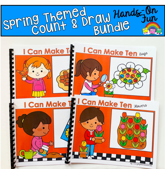 Spring Count And Draw Adapted Books Bundle