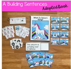 Unicorn Sentence Builder Book: "What Is Unicorn Doing?"