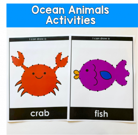 Ocean Animals Dot To Dot Activities