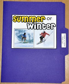 Summer or Winter Sort File Folder Game (Real Photos)