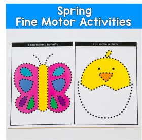 Spring Push Pin Activities, Push Pin Art For Fine Motor Centers