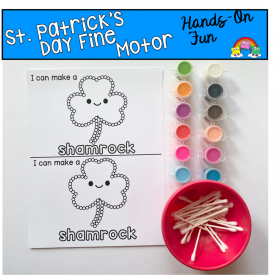 St. Patrick's Day Fine Motor Q-Tip Activities