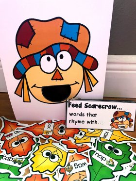 Sensory Bin Activities: Feed Scarecrow Activities