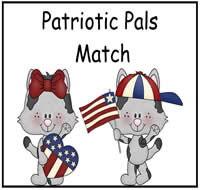 Patriotic Pals Match File Folder Game