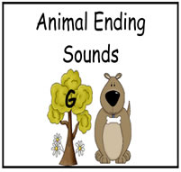 Animal Ending Sounds File Folder Game