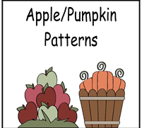 Apples/Pumpkins Patterns File Folder Game