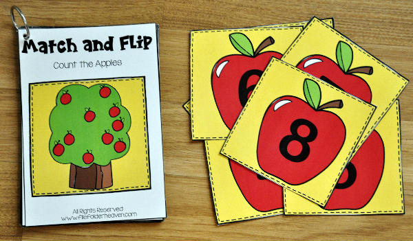 Apple Match and Flip Activities 2