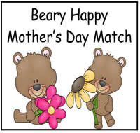 Beary Happy Mother's Day File Folder Game