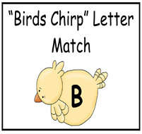 "Birds Chirp" Letter Match File Folder Game